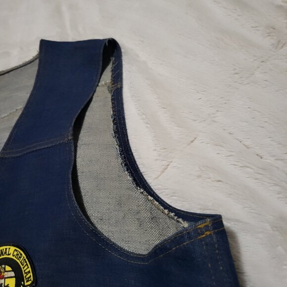 Christian Bikers Association Blue Denim Vest MC Abbotsford BC Canada Handmade - Picture 8 of 14